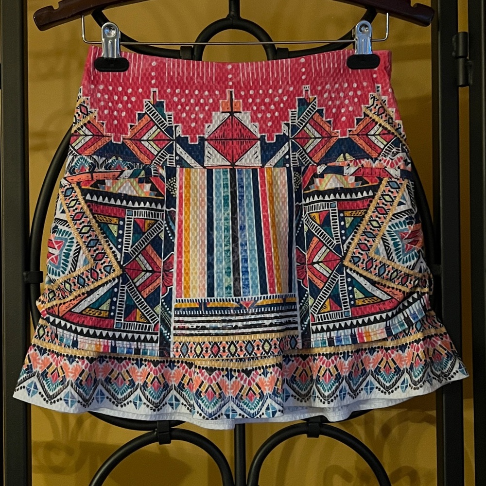 LUCKY IN LOVE Pretty in Ink Around The Block Pleated Skort - Picture 1 of 15